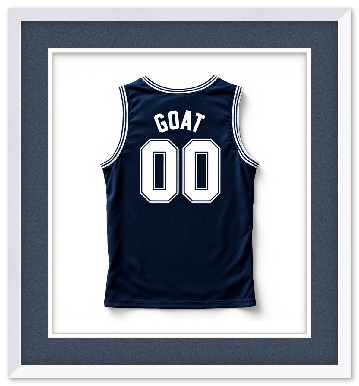 CustomPictureFrames.com Solid Wood Jersey Shadow Box Frame - Bright White - Sizes 26x28 - Wall Display With Double Mat Made in the USA